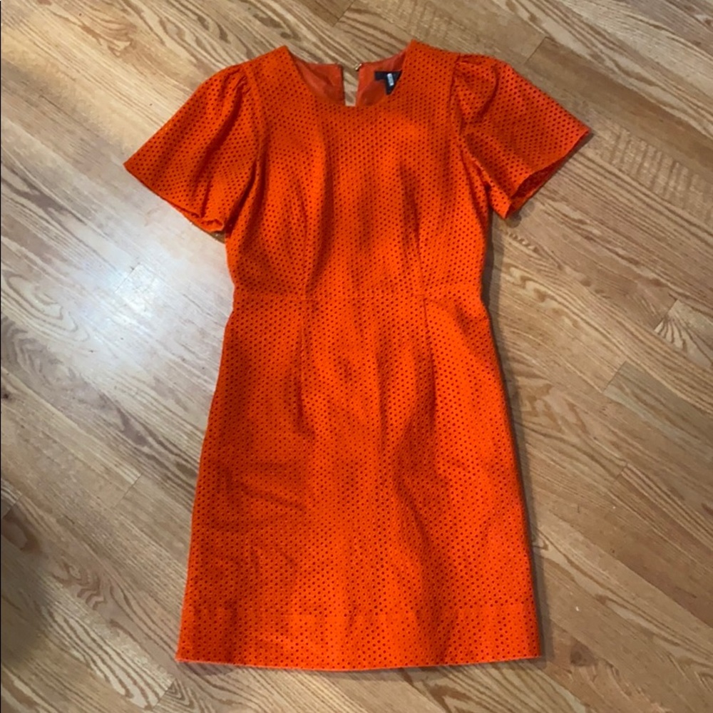 J.Crew orange cotton eyelet cocktail dress size 4